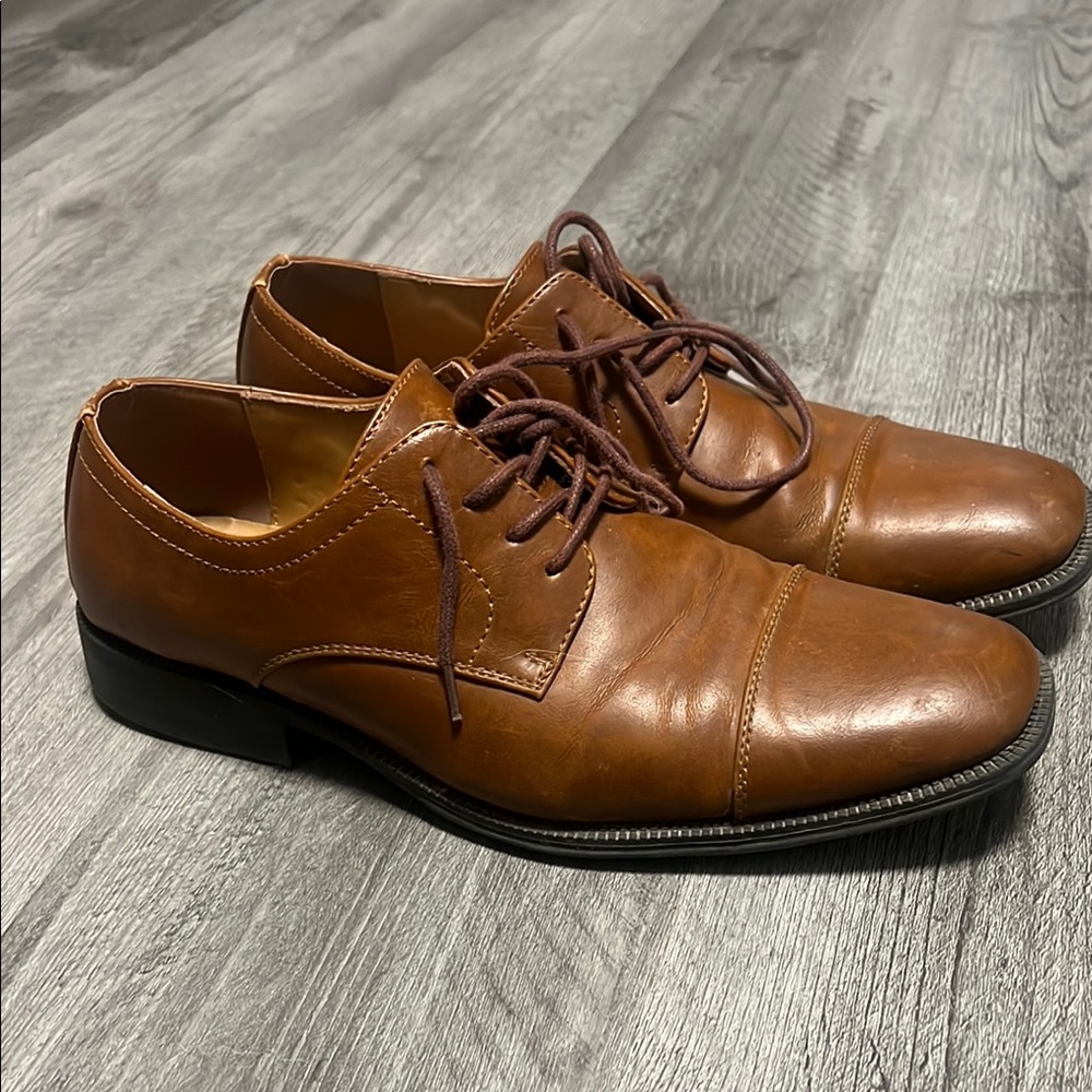 Classic 10.5 Brown Leather Men's Dress Shoes